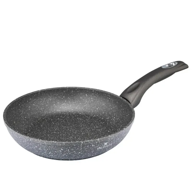 Ceramiczna patelnia z nieprzywierającym wykończeniem, idealna do smażenia i duszenia, ergonomiczny uchwyt, trwała powierzchnia, antyadhezyjne właściwości, idealna do kuchni domowej i profesjonalnej.