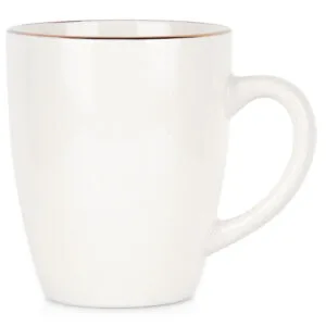Kubek porcelanowy 200 ml biało-złoty