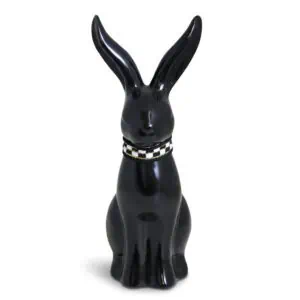Figurka Zając ceramiczna 22,5 cm czarna
