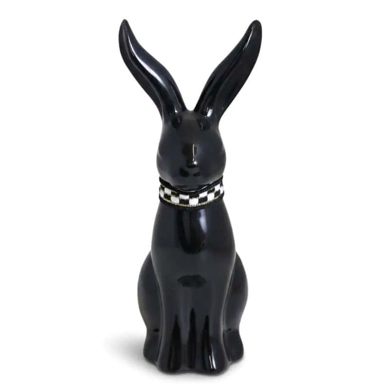Figurka Zając ceramiczna 22,5 cm czarna