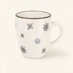 Kubek ceramiczny 350 ml Black Snowman biało-czarny