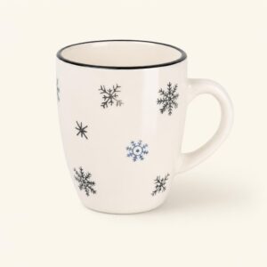 Kubek ceramiczny 350 ml Black Snowman biało-czarny