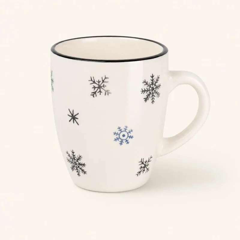 Kubek ceramiczny 350 ml Black Snowman biało-czarny