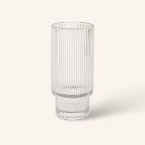 Szklanka ryflowana wysoka 450 ml Wcięta