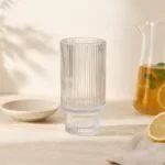 Szklanka ryflowana wysoka 450 ml Wcięta