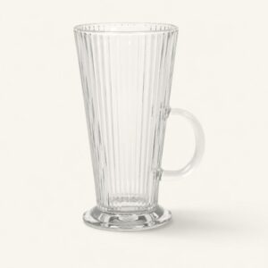 Szklanka ryflowana z uchem 300 ml Skośna