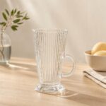 Szklanka ryflowana z uchem 300 ml Skośna