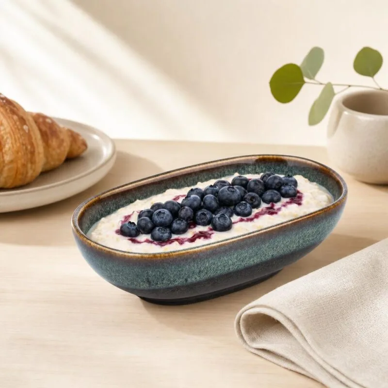 Miska ceramiczna prostokątna 19 cm Ombres