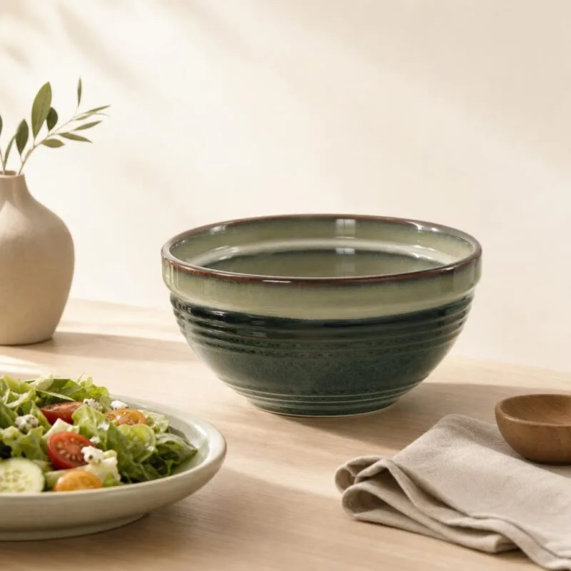 Miska ceramiczna 2 L Ombres zielono-granatowa