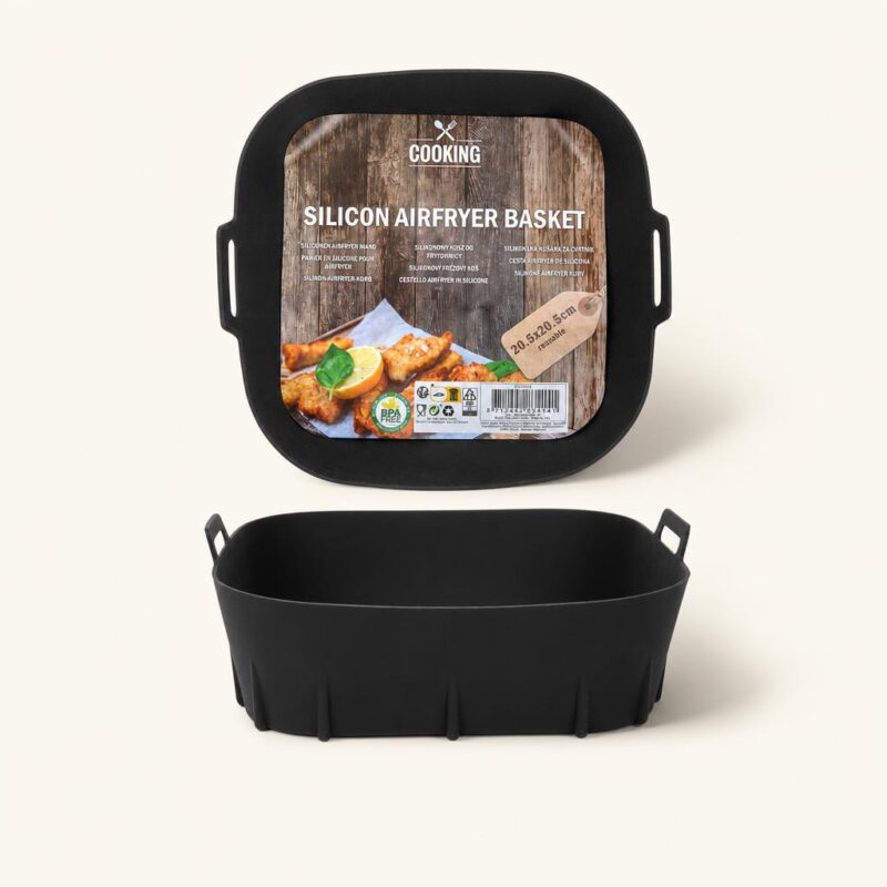 Koszyk silikonowy kwadratowy 20x20 cm do frytkownicy Air Fryer