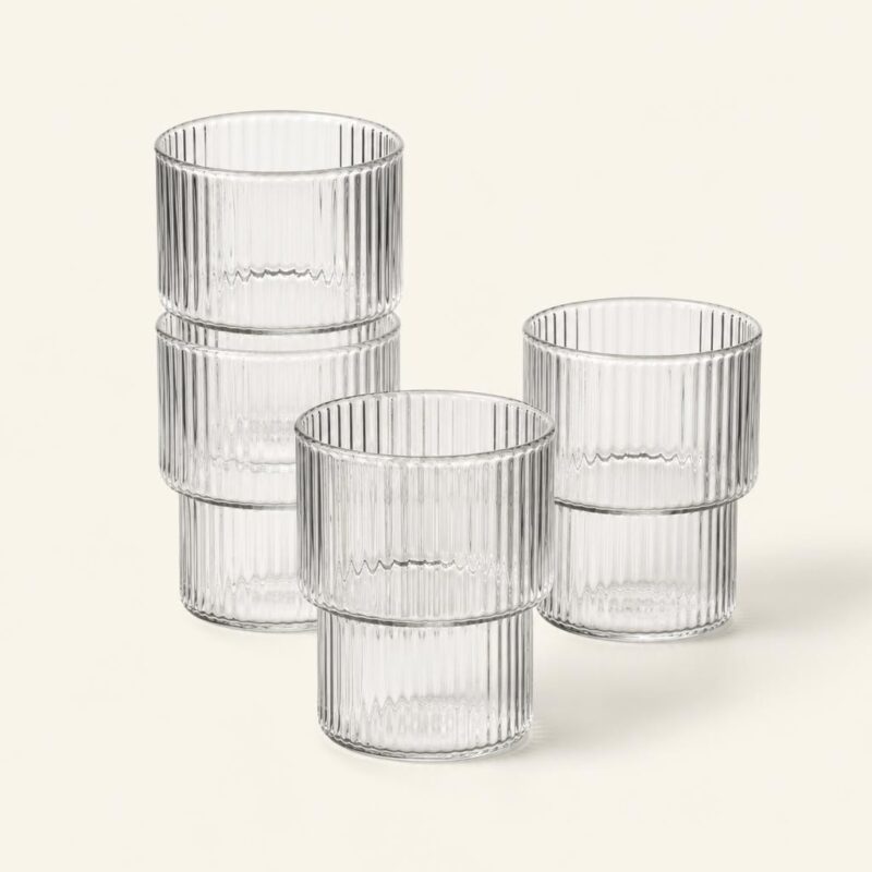 Szklanki prążkowane 320 ml 4 szt.