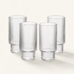 Szklanki prążkowane wysokie 400 ml 4 szt.