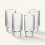 Szklanki prążkowane wysokie 400 ml 4 szt.