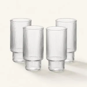 Szklanki prążkowane wysokie 400 ml 4 szt.