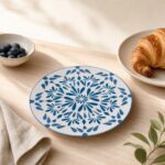 Talerzyk deserowy porcelanowy 20 cm Lazur