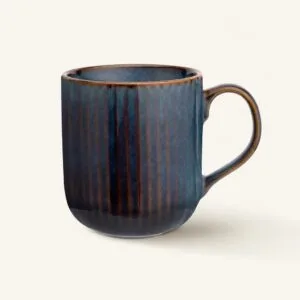 Kubek porcelanowy 400 ml Reactive Stripes granatowy