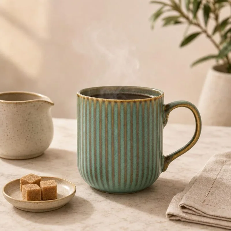 Kubek porcelanowy 400 ml Reactive Sage szałwiowy