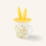 Kubek porcelanowy z pokrywką 330 ml królik