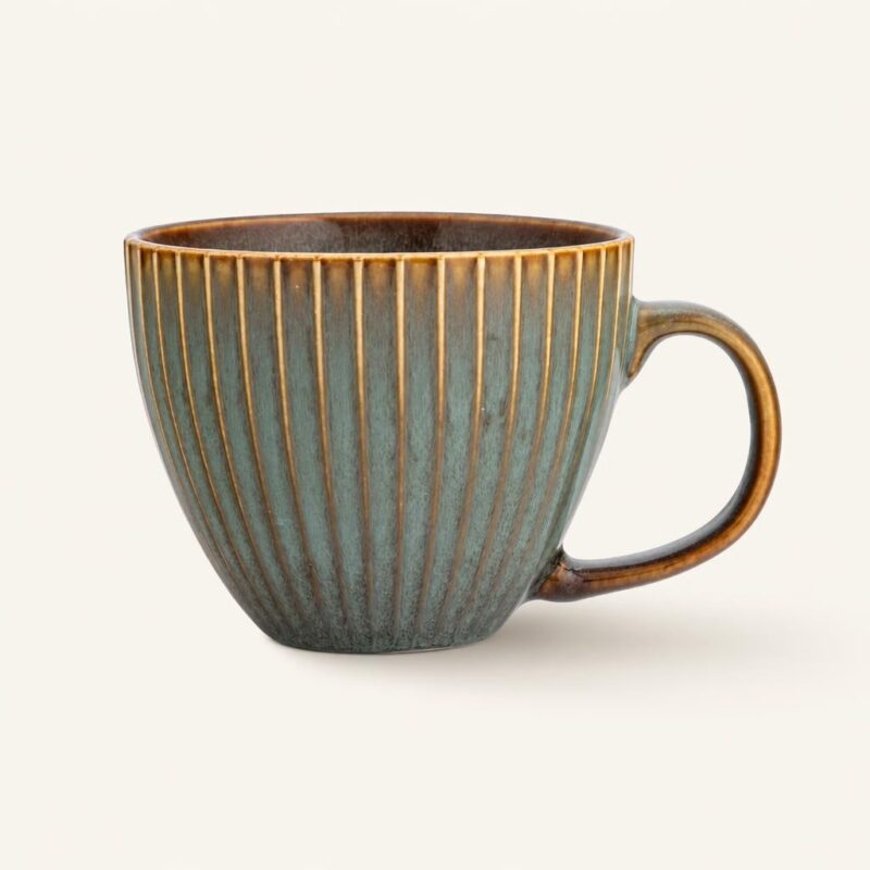 dz-graf-01010041304-cream Filiżanka porcelanowa 450 ml Reactive Sage szałwiowa