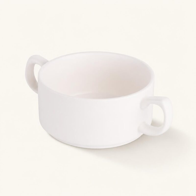 Bulionówka porcelanowa 280 ml kremowa