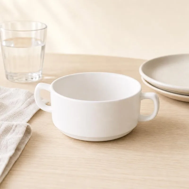 Bulionówka porcelanowa 280 ml kremowa