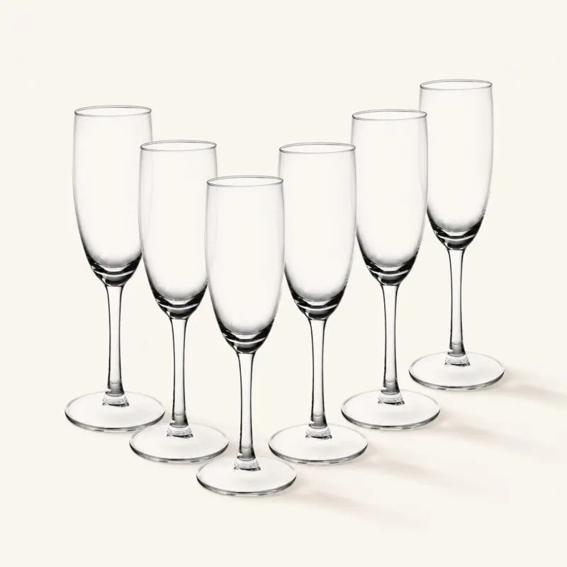 Kieliszki do szampana 180 ml szklane komplet 6