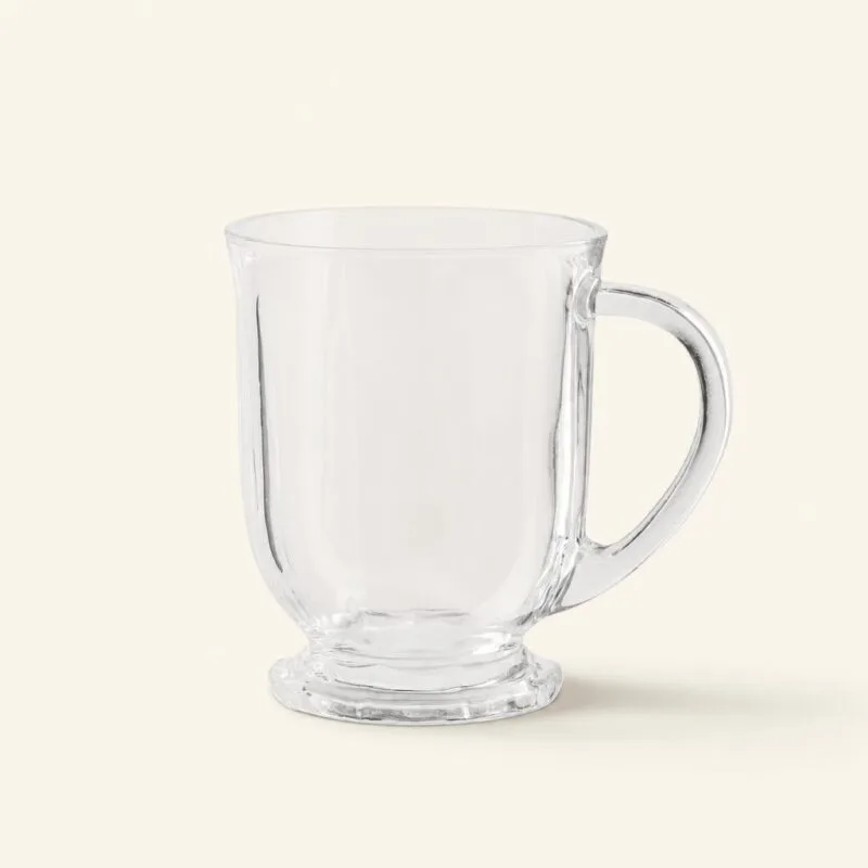 Kubek szklany na stopce z uchem 500 ml do latte