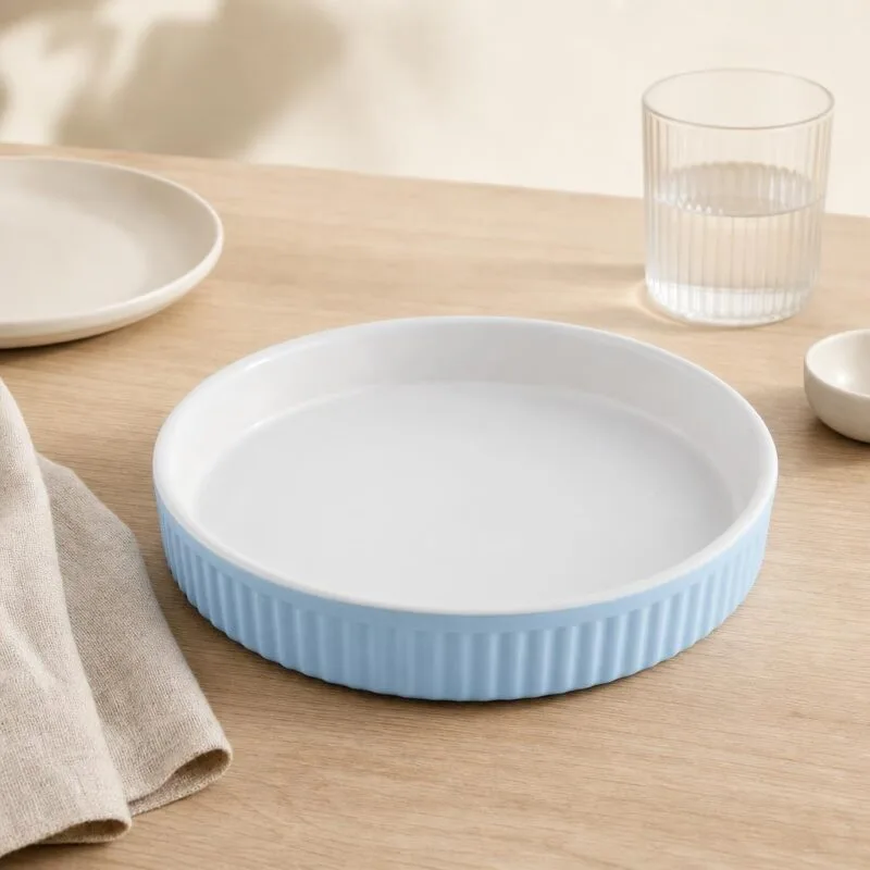 Forma do tarty ceramiczna 24 cm błękitna