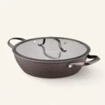 Rondel aluminiowy z pokrywką 28 cm brązowy