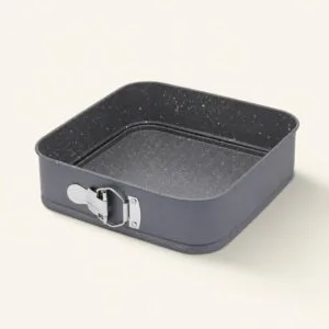 Tortownica kwadratowa z odpinanym rantem 24 cm Non-Stick szara