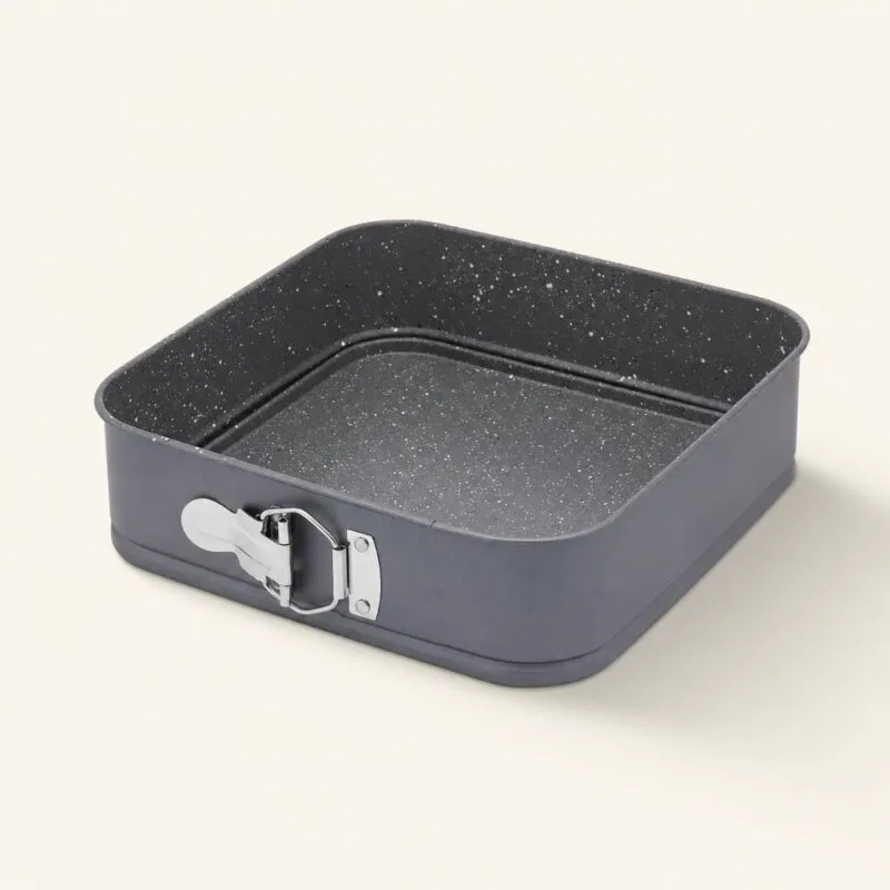 Tortownica kwadratowa z odpinanym rantem 24 cm Non-Stick szara