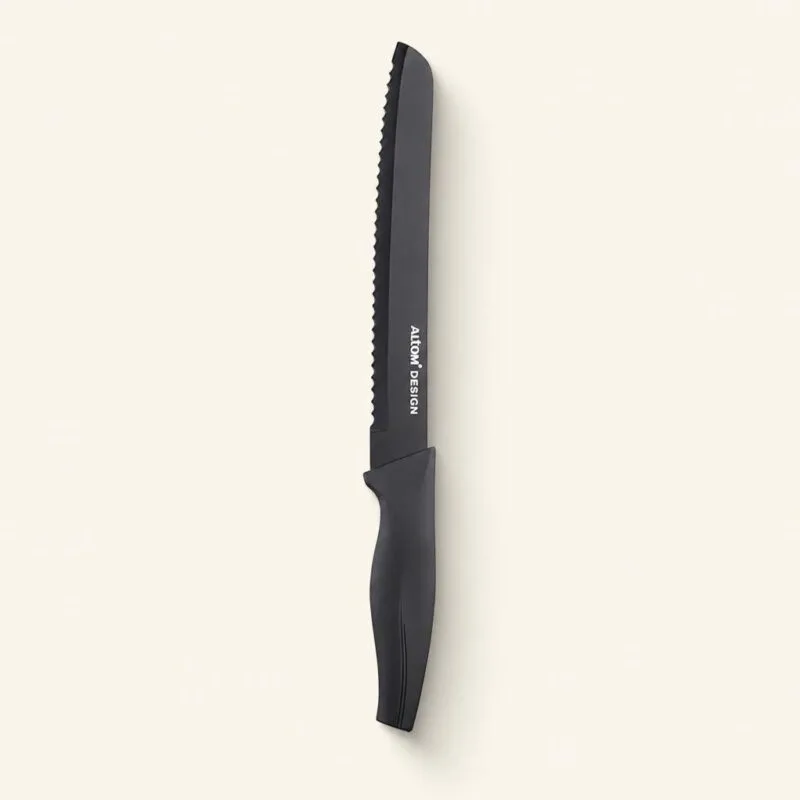 Nóż do chleba stal nierdzewna czarny non-stick 32 cm