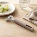 Obierak stalowy poziomy 18 cm taupe