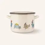 Garnek emaliowany kremowy 4,4 l 20 cm kurki