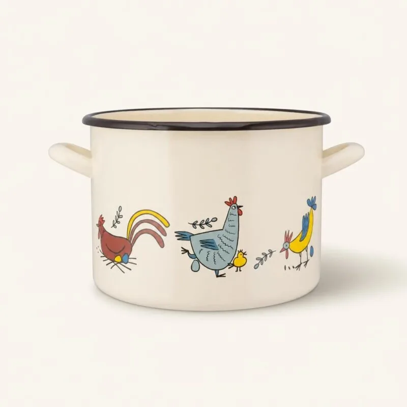 dz-graf-02050021291-cream Garnek emaliowany kremowy 5,8 l 22 cm kurki