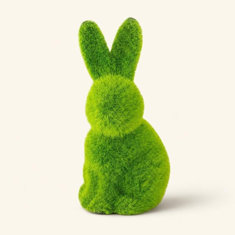 Figurka Zając ceramiczna z trawą 17 cm
