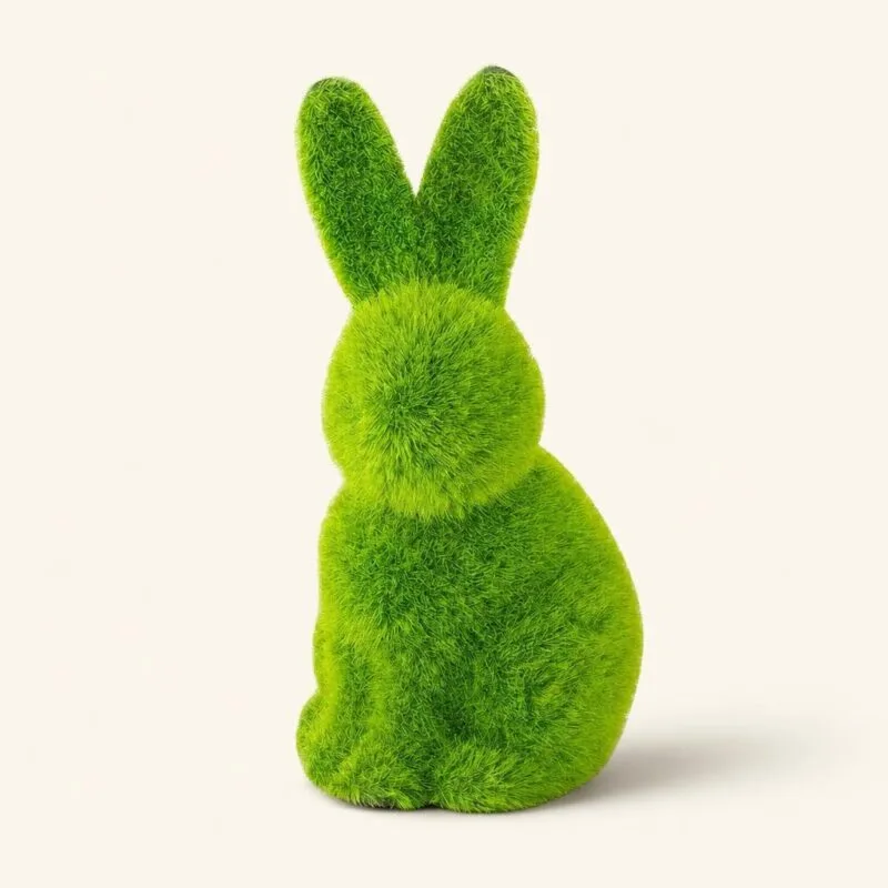 Figurka Zając ceramiczna z trawą 17 cm