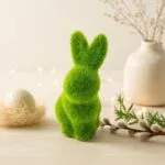 Figurka Zając ceramiczna z trawą 12,5 cm