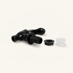 Kranik plastikowy czarny z uszczelką 18mm