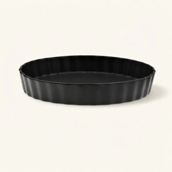 Forma do tarty porcelanowa 25 cm czarna
