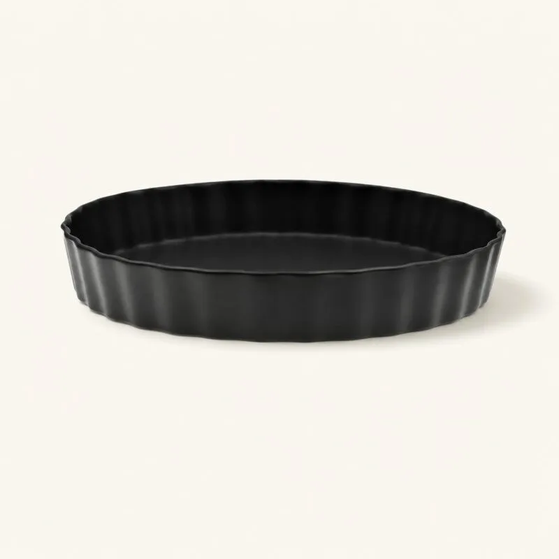 Forma do tarty porcelanowa 25 cm czarna