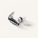 Kranik plastikowy srebrny z uszczelką 18mm