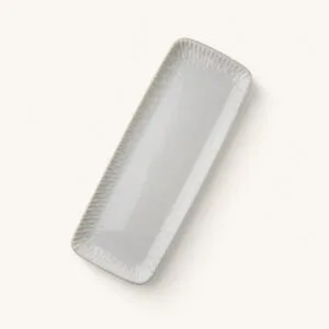 Półmisek ceramiczny prostokątny 25 cm Ombres biały