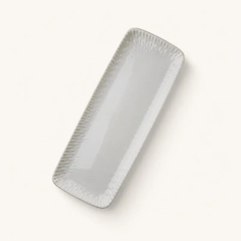 Półmisek ceramiczny prostokątny 25 cm Ombres biały
