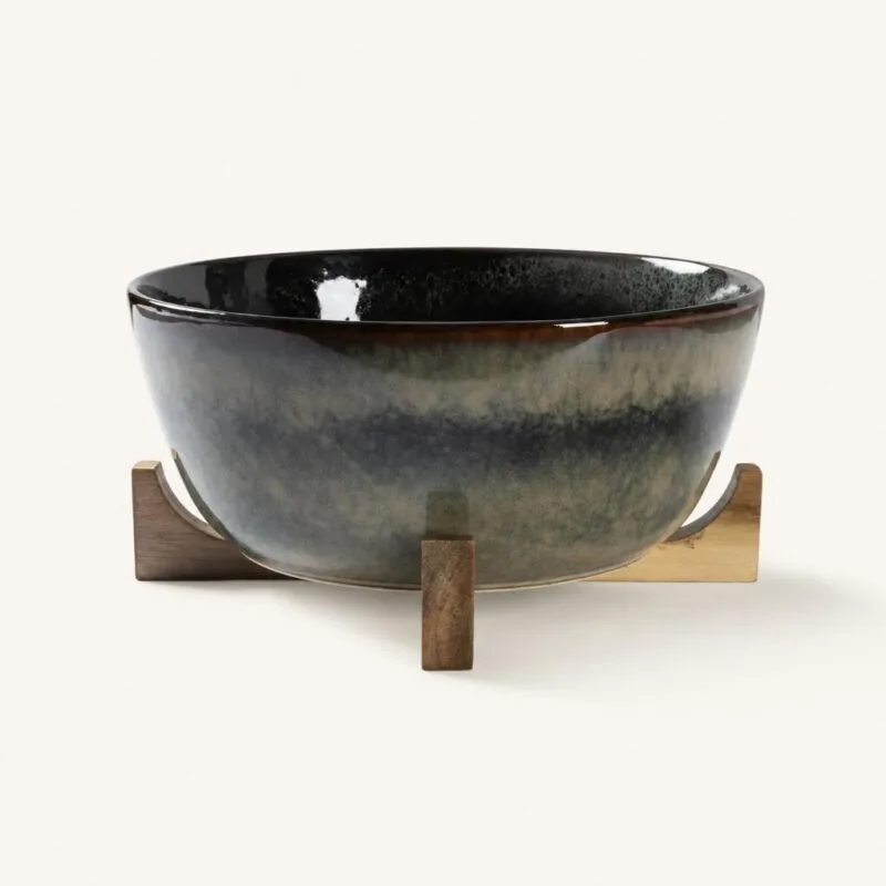 Waza ceramiczna z podstawką 4,1 L antracytowa