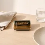 Miseczka ceramiczna 8 cm brązowo-zielona