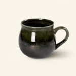 Kubek ceramiczny 8 cm brązowo-zielony