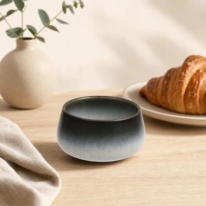 Miska ceramiczna 12 cm czarno-biała