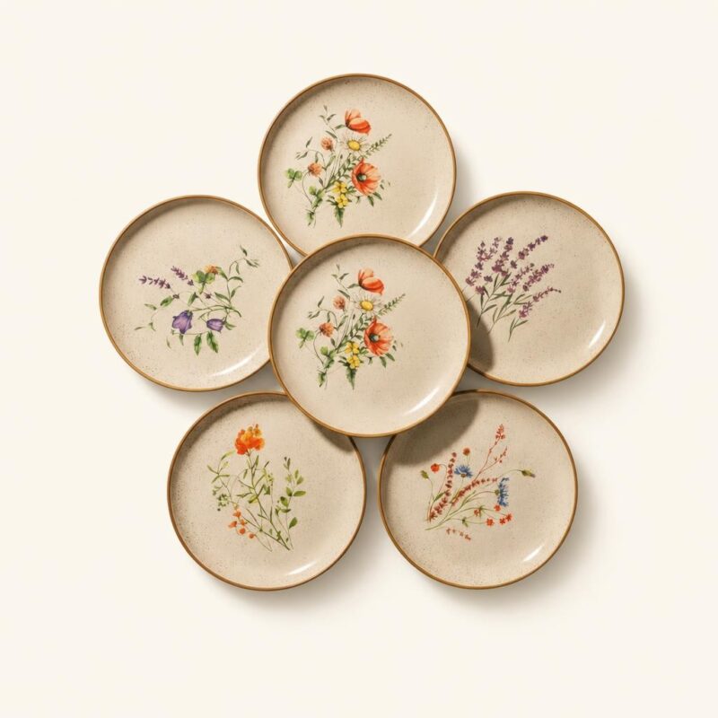 Talerz obiadowy ceramiczny 24 cm BELLE Line MIX