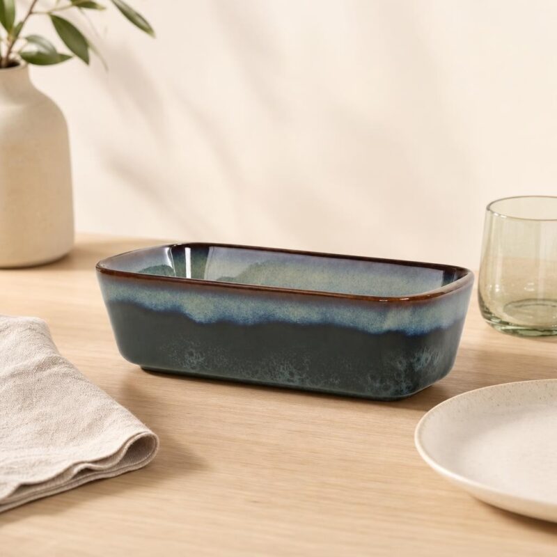 Forma do pieczenia chleba ceramiczna 26 cm zielona